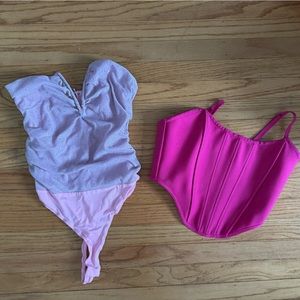 Fashion Nova Bodysuit & Crop Top Bundle